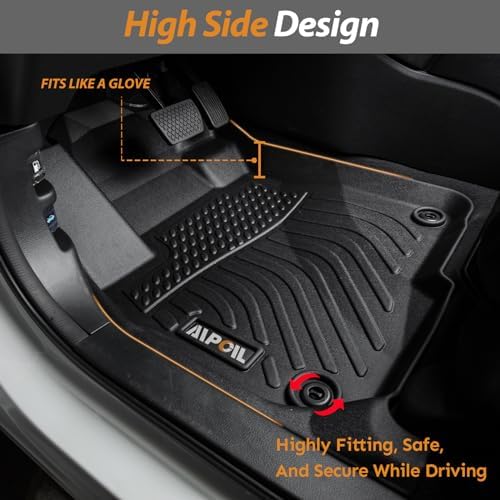 AIPOIL® Floor Mats & Cargo Liner Set for 2016 2017 2018 2019 2020 2021 Hyundai Tucson (Not for Hybrid) All Weather Protection TPE Anti-Slip Automotive Full Set Custom Car Mats Accessories - Black - Image 3