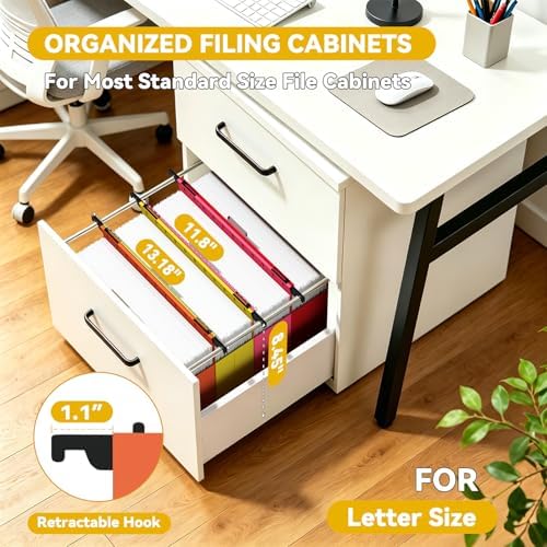 Large Hanging File Folders Letter Size,2.5" Expansion Heavy Duty Home Office Hang Folder,Plastic File Cabinet Folders with Tabs,12 Pack Colorful Hanging File Organizer for Medical Charts - Image 3