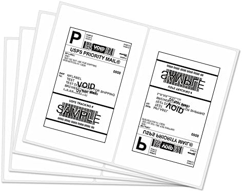 Half Sheet Laser & Inkjet - Rounded Corner Shipping Address Labels - 5-1/2" X 8-1/2" (200 Labels) by FungLam