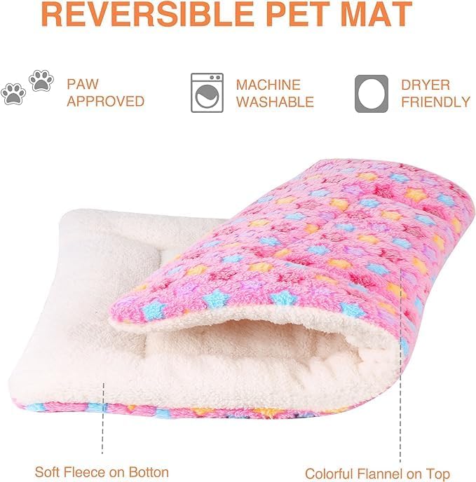 Mora Pets Dog Crate Pad Bed Ultra Soft Pet Mat Star Print 2 Pack 24 in Pink - Image 4