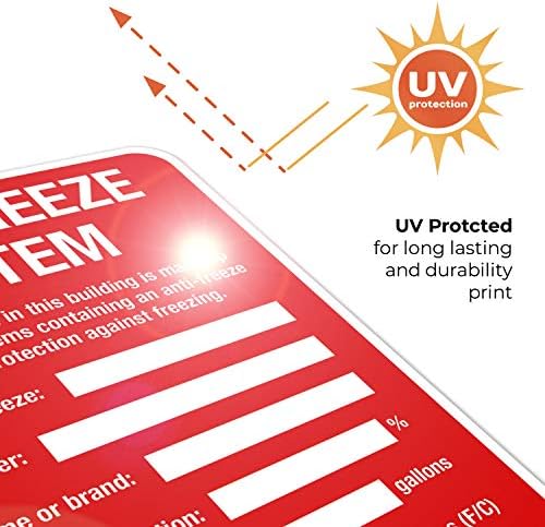 Anti-Freeze System Sign, Fire Safety Sign, (SI-5669) - Image 7