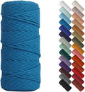 NOANTA Lake Blue Macrame Cord 3mm x 109yards, Cotton Rope Macrame Yarn by NOANTA