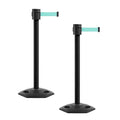 Montour Line MSR760 Set of 2 Retractable Belt Barrier Stanchion, Rubber Base by Montour+Line