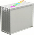 Letter-Size Hanging File Organizer (Silver, with 5 Grey Folders) by GoldOrcle