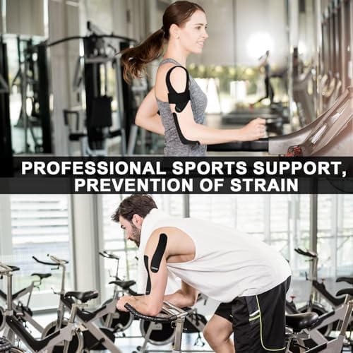 CKeep Kinesiology Tape precut Strips, 40 Count Elastic k Tape, Black - Image 6