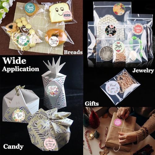 Thank You Stickers Rolls 3000 Pcs - 1 Inch Floral Designs Thank You Stickers Labels for Baking Packaging Envelope Seals Small Business Flower Stickers Tags for Wedding Birthday Party Gift Wrap Bag - Image 4