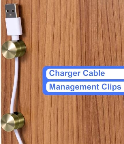 SmallCat 5Sets Charger Holders for Cords, Antique Copper Adhesive Cord Clip - Image 4