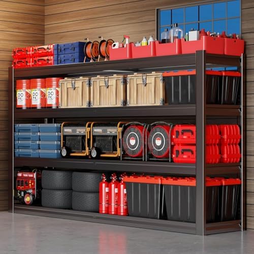 67" W Garage Shelving Heavy Duty, 36" D Garage Shelves, 68" H Adjustable Storage Shelving Unit, Commercial Metal Shelves for Warehouse, Basement, Shop, 67" W x 36" D x 68" H,2 Pack - Image 7