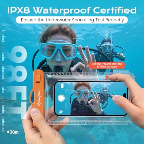 Rynapac Waterproof Phone Pouch 2 Pack, Waterproof Phone Case, [Up to 8.5''] - Image 2