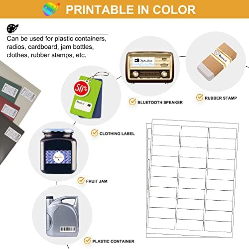 1" x 2-5/8" Address Labels 3000 Labels Sticker Paper for Laser/Ink Jet Printer mailing Labels 8.5"×11" White 30 per Sheet - Image 5