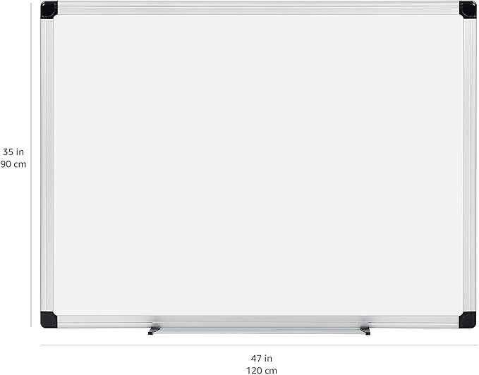 Amazon Basics Magnetic Whiteboard/Dry Erase Board, 36 x 48-inch, Aluminum Frame - Image 5