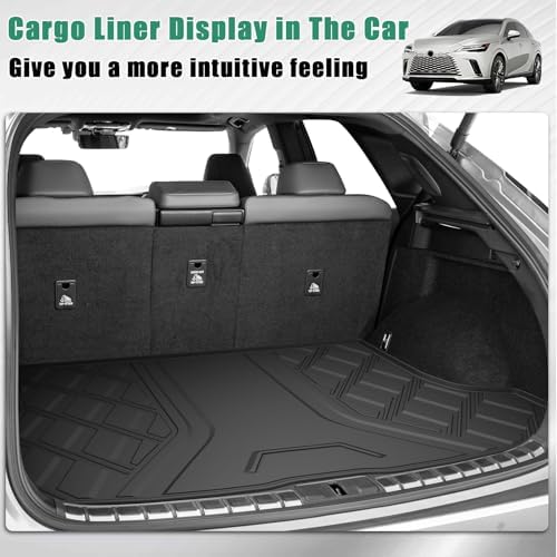 Custom Fit Floor Mats & Cargo Liner for Lexus RX350/RX350h/RX500h 2023-2026 (Excludes RX450h+ PHEV), Heavy Duty TPE All-Weather Trunk Mat - Image 4