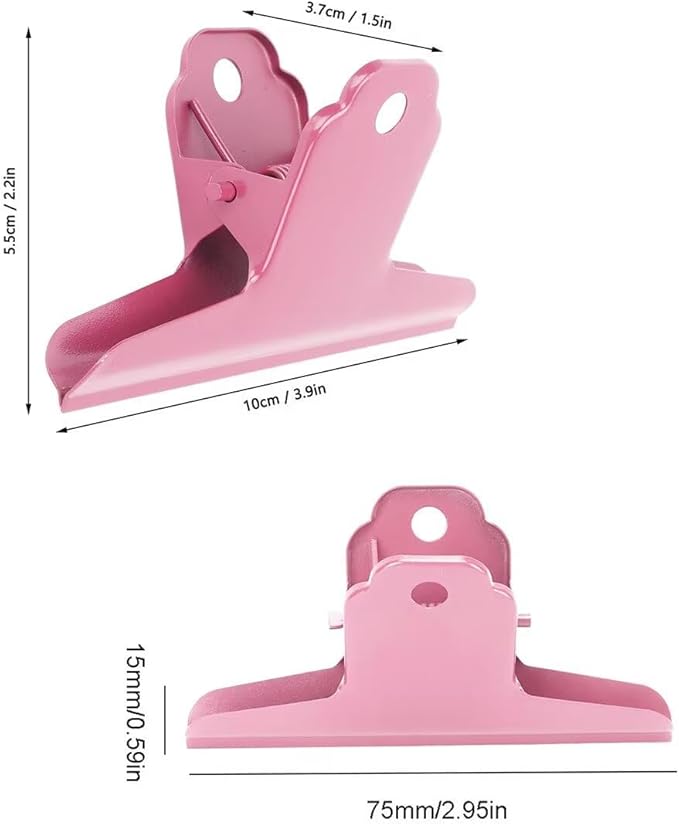 4PCS Extra Large Binder Clips Metal Bulldog Clips Large Paper Clamps Holder - Image 8