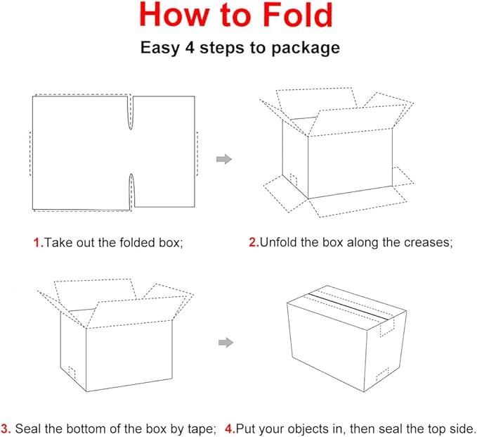 50 Pack 8x8x8 Inches Small Shipping Boxes, Corrugated Cardboard Cube Mailers - Image 5