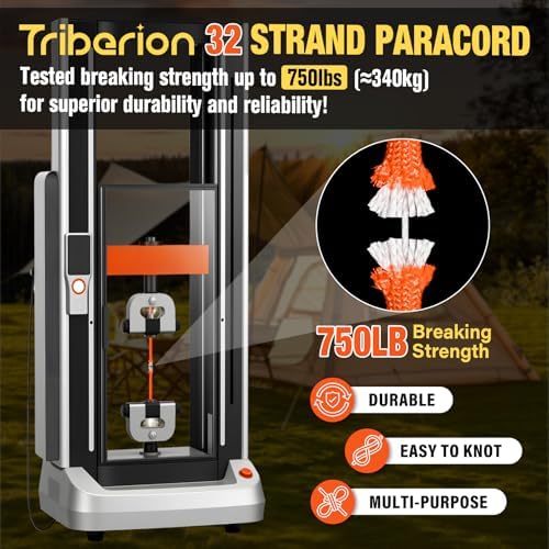 Paracord Rope 750 lb - 100ft 5/32" Parachute Cord 4MM 12-Strand para Cord - Heavy Duty Spool String for Survival,Camping Gear, Survival Bracelet, Clothesline - Orange - Image 4