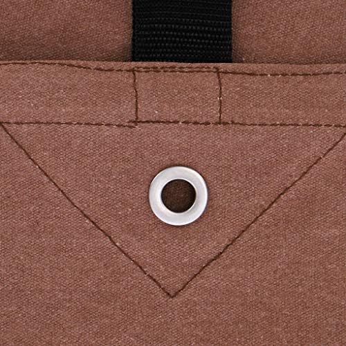 WHITEDUCK Canvas Tarp 18 oz. Heavy Duty Water Repellent UV Resistant, Rustproof Grommets, Industrial & Commercial Use Cloth Tarp (Cut Size: 10'x14', Finished Size: 9'6"x13'6", Brown) - Image 5
