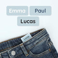 TeddyLabels - Clothing Labels for Nursing Home (180) – Self-Adhesive Name Tags for Clothes and Personal Items. Personalized Labels for Daycare, Nursing Homes, and Laundry Use - Light Blue by Teddylabels
