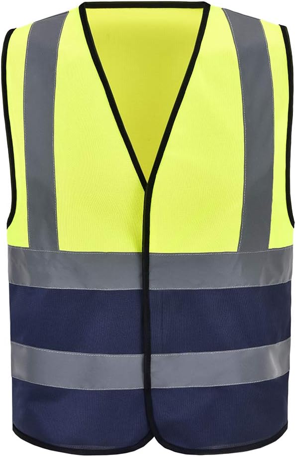 AYKRM 12 colour High visibility viz vest hi vis viz reflective work by AYKRM