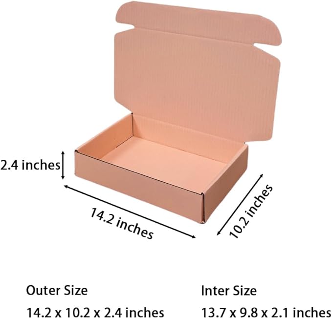20 Pcs 14.2 x 10.2 x 2.4 inches Larger Size Shipping Boxes - Image 2