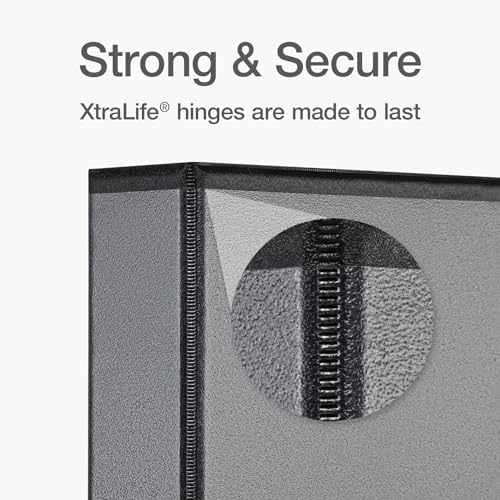 Oxford Ring Binders, 1.5" Round Ring Binders, View Binder, Covers on 3 Sides, XtraLife Hinge, Non-Stick, PVC-Free, Black, 350 Sheet Capacity (1002548) - Image 5