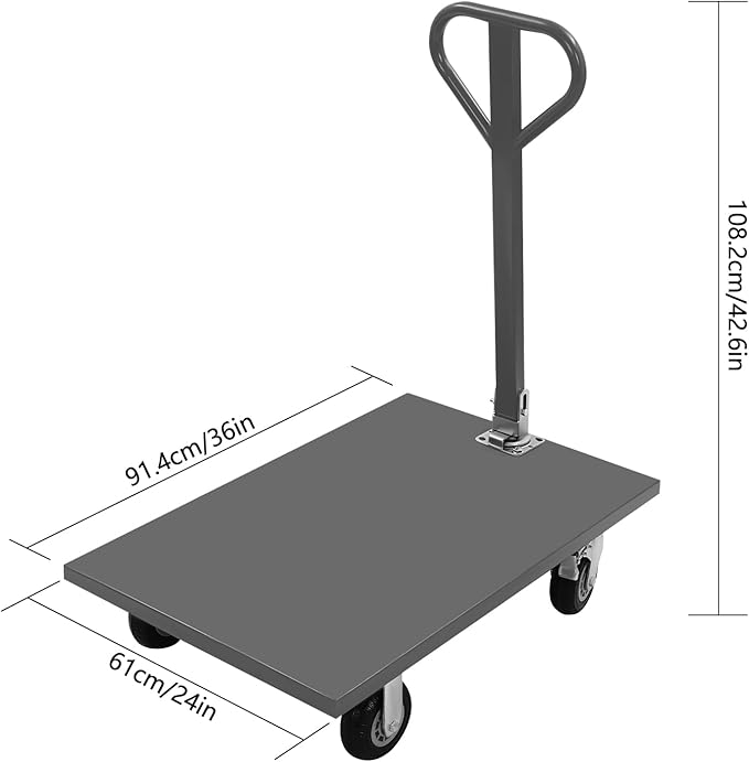 2000LBS Capacity Platform Truck Cart - Image 2
