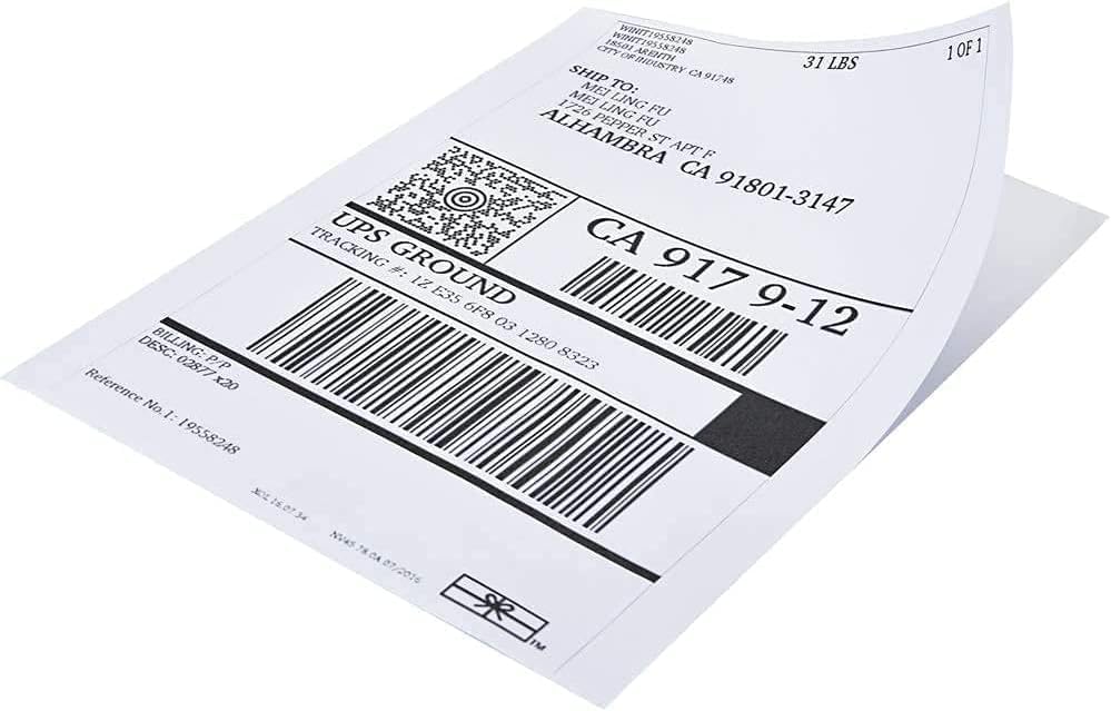 LabelMore 8.5 x 11 Full Sheet Sticker Label for Laser & Inkjet Printers, 4000 mailing Shipping Labels, White - Image 7