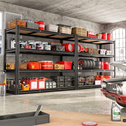 ROOMFAVE 48" W Garage Shelving 2200LBS, 4-Tier Storage Shelves, 2PCS - Image 2