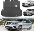 Custom for 2013-2020 Nissan Pathfinder/2013 JX35 /2014-2020 Infiniti QX60 Cargo Mats with Backrest Mats All Weather TPE Accessories (for 13-20 Nissan Pathfinder/13 Infiniti JX35 /14-20 QX60) by Yonugli