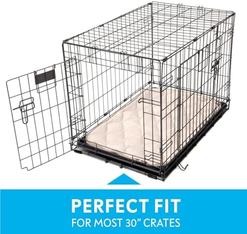 Paw Inspired Washable Padded Crate Mats for Dogs, Beige, 29x18 Inch - Image 3