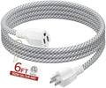 Skrizcable 16/3 6 FT Braided Extension Cord Indoor, 3 Prong Power Cable by Skrizcable