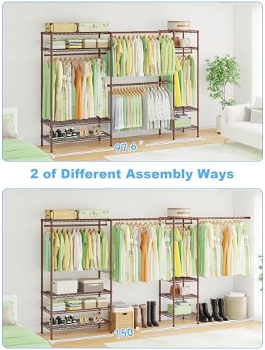 Ulif E11 Heavy-Duty Closet Garment Rack, Metal Clothes Rack, Load 1034lbs - Image 4