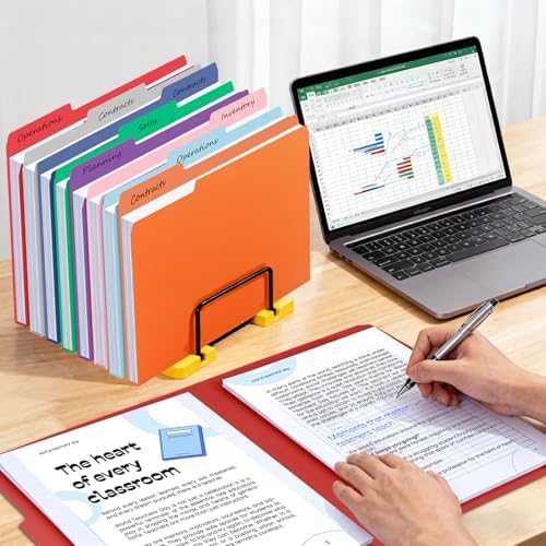 30-Pack Color File Folders, 1/3 Cut Tab, Assorted 5 Colors Letter Size Manilla Folder for School/Office/Classroom - Image 5