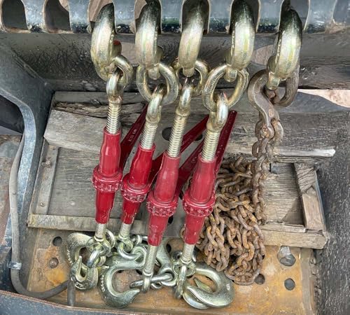 Heavy Duty Specialty Pro Ratchet Load Chain Binder w/Grab Hook & Slip Hook | 1/2" Grab Hook & 5/8" Slip Hook - 1/2" Grab Hook | 15,000 Lbs Load Limit | Chain Binders for Flatbed Truck Trailer 2 Pack - Image 6