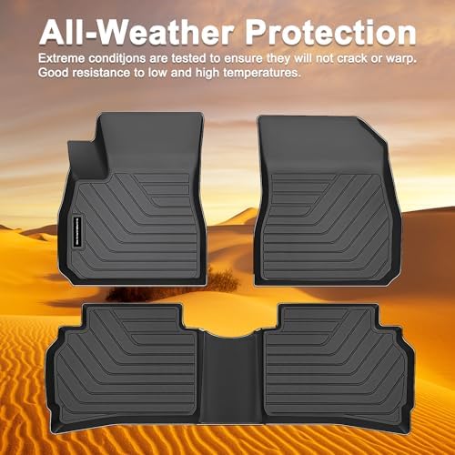 TPE Floor Mats for 2016-2025 Chevy Malibu All Weather Car Floor Liners Fit 2016-2025 Chevrolet Malibu Accessories Black Automotive Car Accessories ﻿ - Image 6