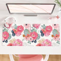 QIYI PU Leather Large Mouse Pad, Waterproof Desk Mat, 31.5" x 11.8", Peony by QIYI