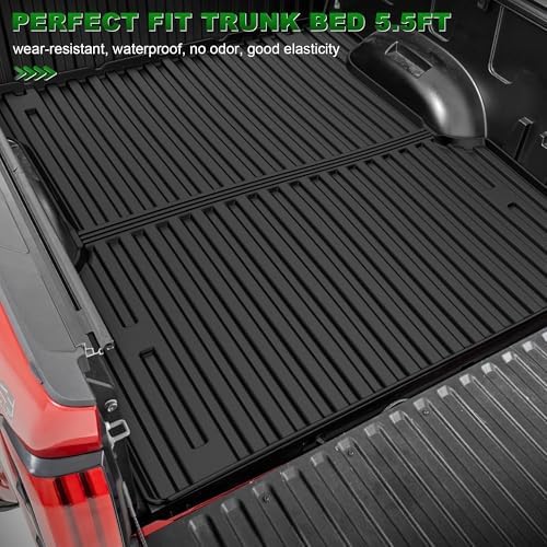 AOMSAZTO Floor Mats for 2022-2026 Toyota Tundra/Tundra Hybrid (Only CrewMax Cab) 5.5FT Truck Bed Mat - All Weather Protection Floor Liners & Bed Liner Set Accessories - Image 5