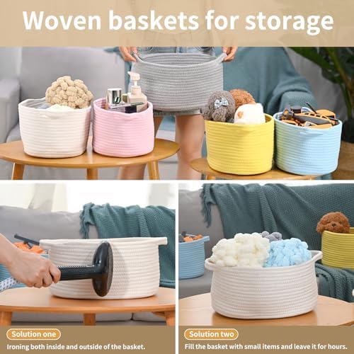 Happyiren Cute Burgundy Woven Gift Basket – Empty Burr Baskets for Seasonal - Image 7