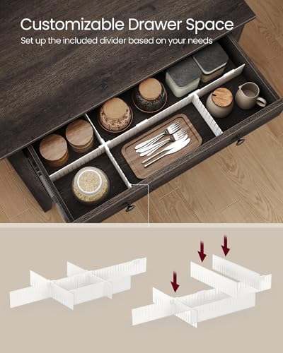 VASAGLE Buffet Cabinet, Coffee Bar with a Drawer, Adjustable Shelf - Image 5