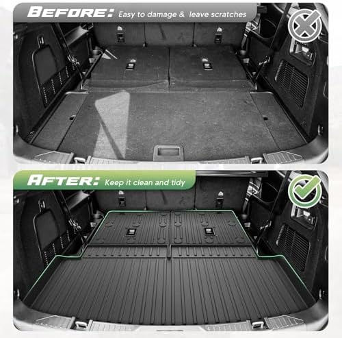 Floor Mats for Ford Explorer 2020-2025 2026 Captain Chairs (Only Fit 6 Seats), All Weather Cargo Liner for Explorer Accessories, Active/ST Line/ST/Platinum Car Accessories, Heavy Duty Car Mats - Image 6