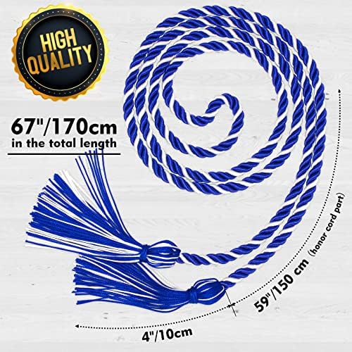 Graduation Cords Blue White Cords for Graduation 2026 Graduation Honor Cords (Mixed Blue and White) - Image 2