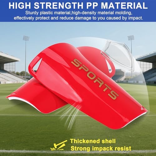 Kids Soccer Shin Guards 2 Pairs Slip-in Youth Shin Pads for Boys Girls, Lightweight PP+EVA Soccer Protective Gear Fits with Shin Guard Sleeves(not Included), Toddler to Teen Sizes Multiple Colors - Image 3