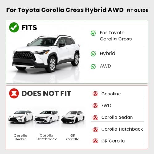 LASFIT Floor Mats for Toyota Corolla Cross Hybrid AWD 2022-2026 - Image 2