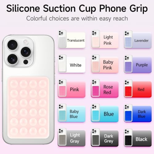 Yojaro 2 Pack Silicone Suction Phone Case Mount, Silicon Adhesive Smartphones Stand Sticky, Non Slip Suction Cup, Hands-Free Phone Accessories Holder for Selfies and Videos Purple - Image 2