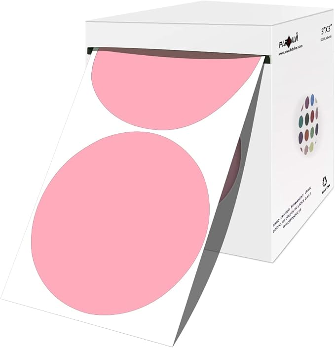 PARLAIM 3 Inch Round Color-Code Dot Stickers, 500 Color Coding Circle Labels by PARLAIM