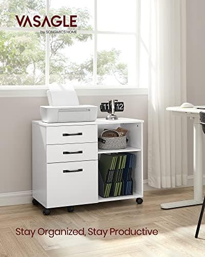VASAGLE 3-Drawer Lateral File Cabinet, Home Office Printer Stand - Image 4