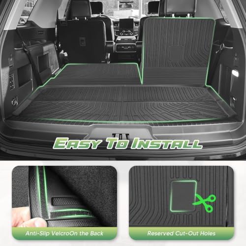 Cartist Trunk Mat & Backrest Mat for Ford Expedition Max/Lincoln Navigator L 2018-2024, All Weather Rear Seat Back Cover Cargo Mat for 18-24 Expedition Max/Navigator L Accessories (Only for Max & L) - Image 4