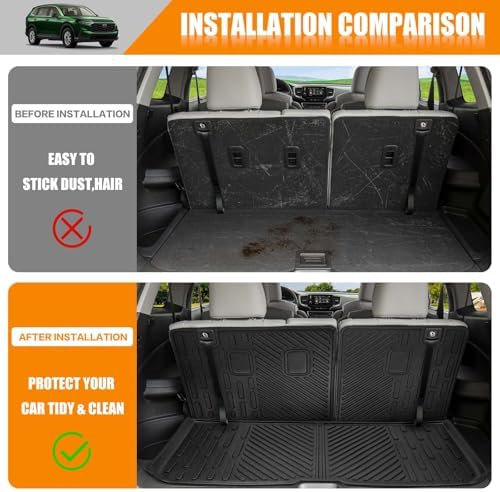 Cargo Mat Compatible with 2016-2025 Honda Pilot Cargo Liner Backrest Liner Seatback Protector for 2024 Honda Pilot Accessories(16-25 Pilot) - Image 2