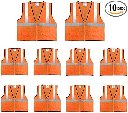 Economy High Visibility All Mesh Vest, 10 PacK by Safety+Main