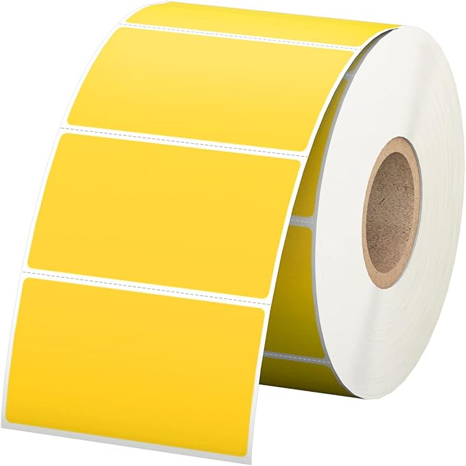 2.25" x 1.25" Yellow Direct Thermal Labels, Replacement by Anylabel