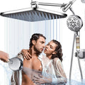 Tandem Shower Head with Filters-14'' Rainfall ShowerHead,Filtered Power Wash Handheld for Hard Water,High Pressure Output, Reduces Dry Itchy Skin, Improves Condition of Your Body, Hair by BSTGZLUXU